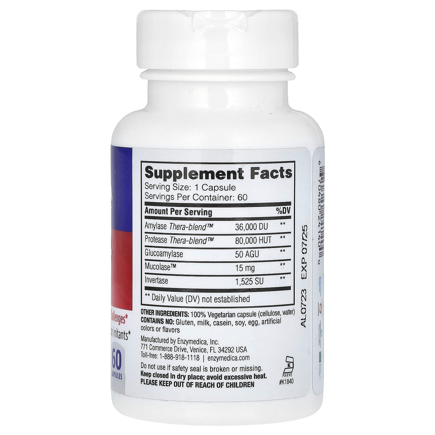 Enzymedica, Allerase, 60 Capsules UPC 670480241400 | HiLife Vitamins