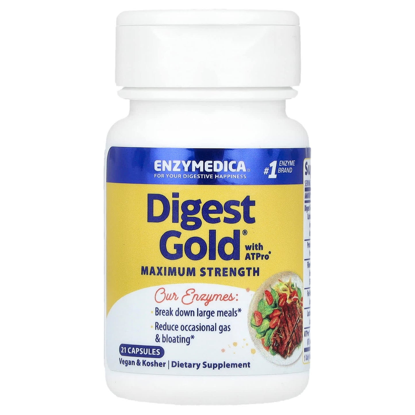 Enzymedica, Digest Gold, 21 Capsules UPC 670480241509 | HiLife Vitamins