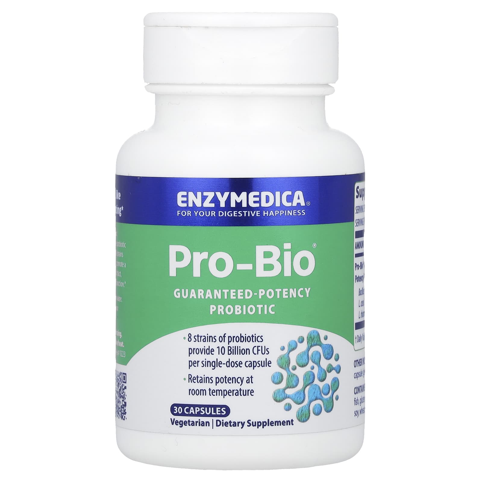 Enzymedica, Pro-Bio, 30 Capsules UPC 670480251102 | HiLife Vitamins
