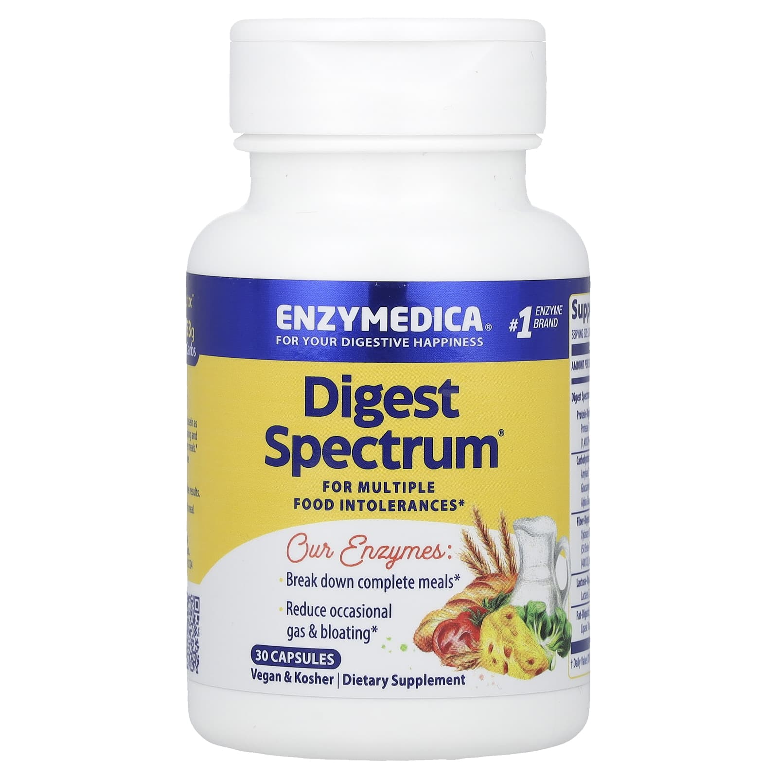 Enzymedica, Digest Spectrum, 30 Capsules UPC 670480291702 | HiLife Vitamins