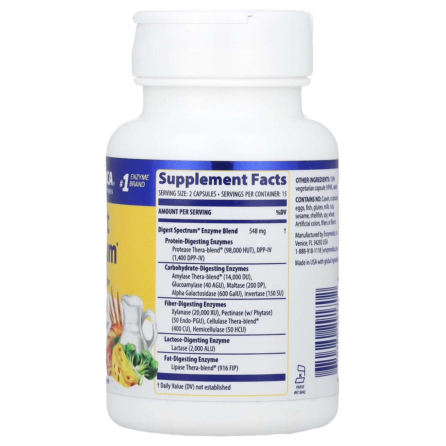 Enzymedica, Digest Spectrum, 30 Capsules UPC 670480291702 | HiLife Vitamins