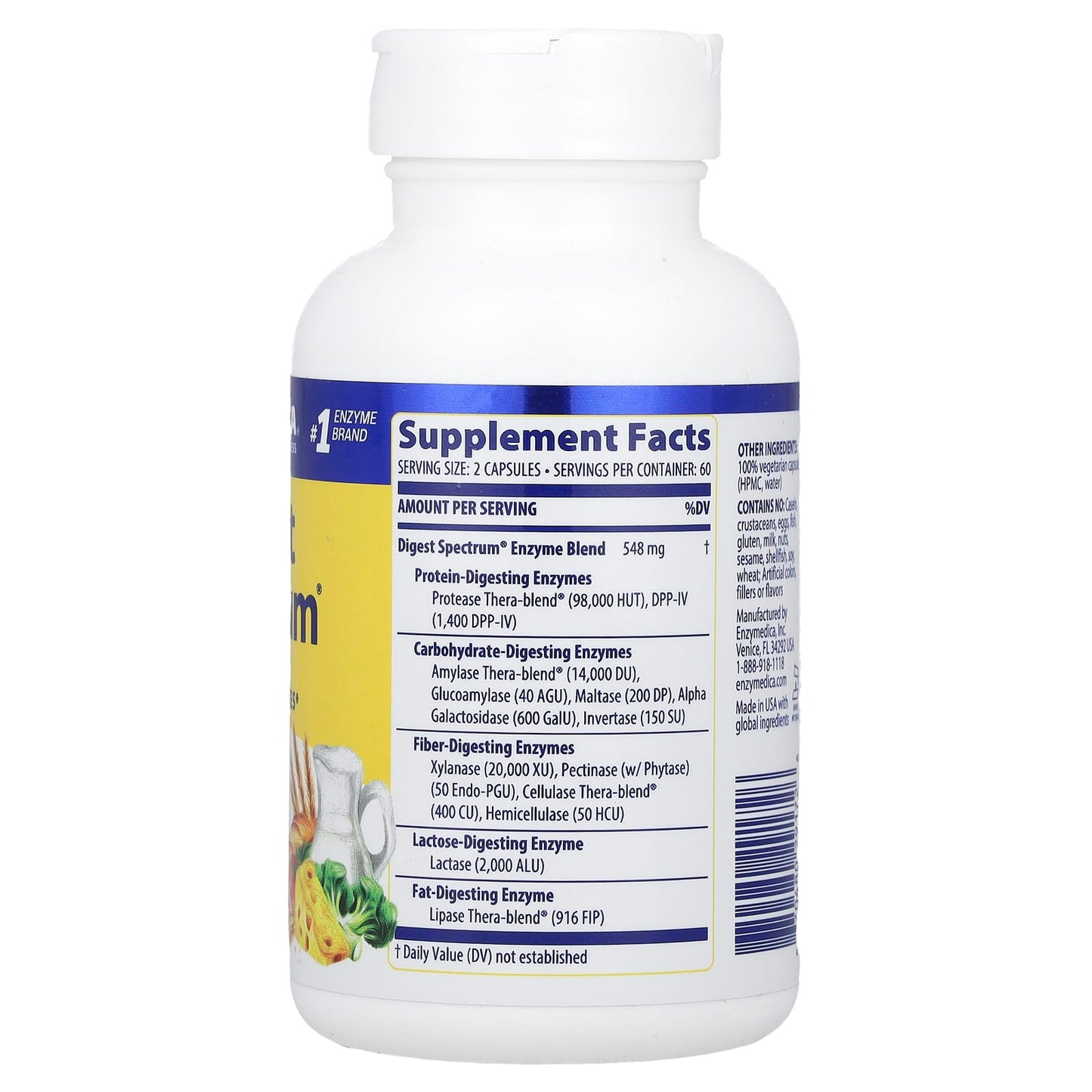 Enzymedica, Digest Spectrum, 120 Capsules UPC 670480291726 | HiLife Vitamins