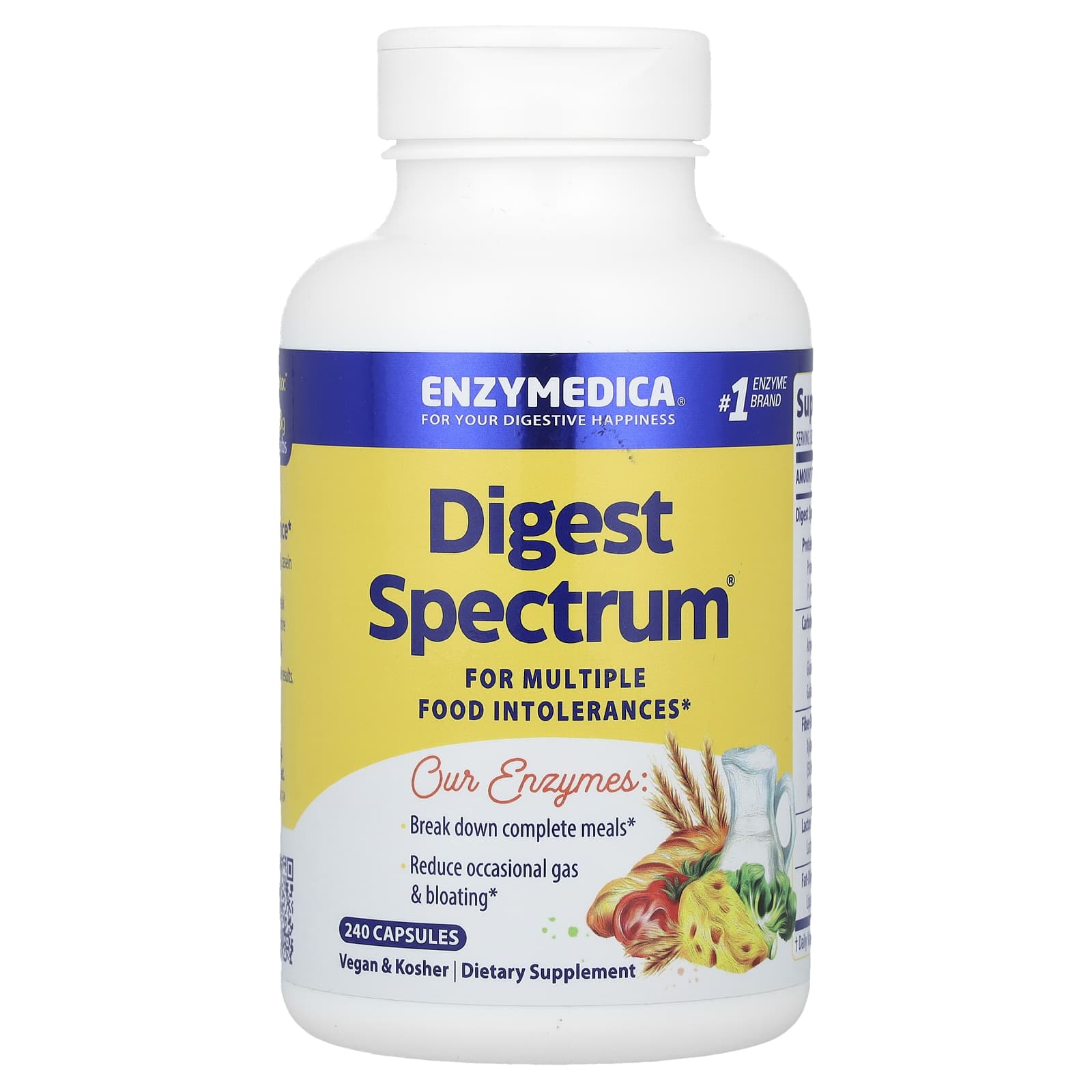 Enzymedica, Digest Spectrum, 240 Capsules UPC 670480291733 | HiLife Vitamins