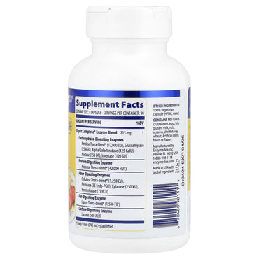 Enzymedica, Digest Complete®, 90 Capsules UPC 670480981115 | HiLife Vitamins