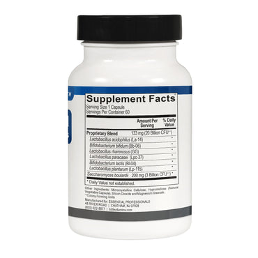 Essential Professionals, Essential Probiotic, 60 Capsules UPC 860012213573 | HiLife Vitamins