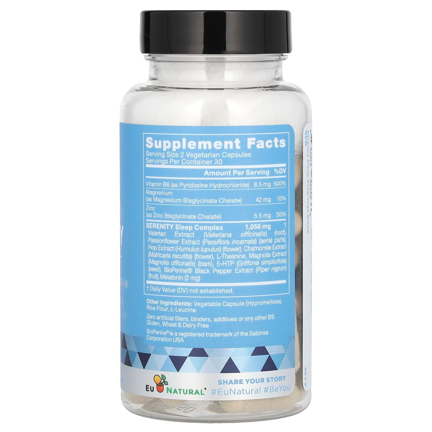 EU Natural, Serenity Sleep, 60 Vegetarian Capsules UPC 855244008066 | HiLife Vitamins