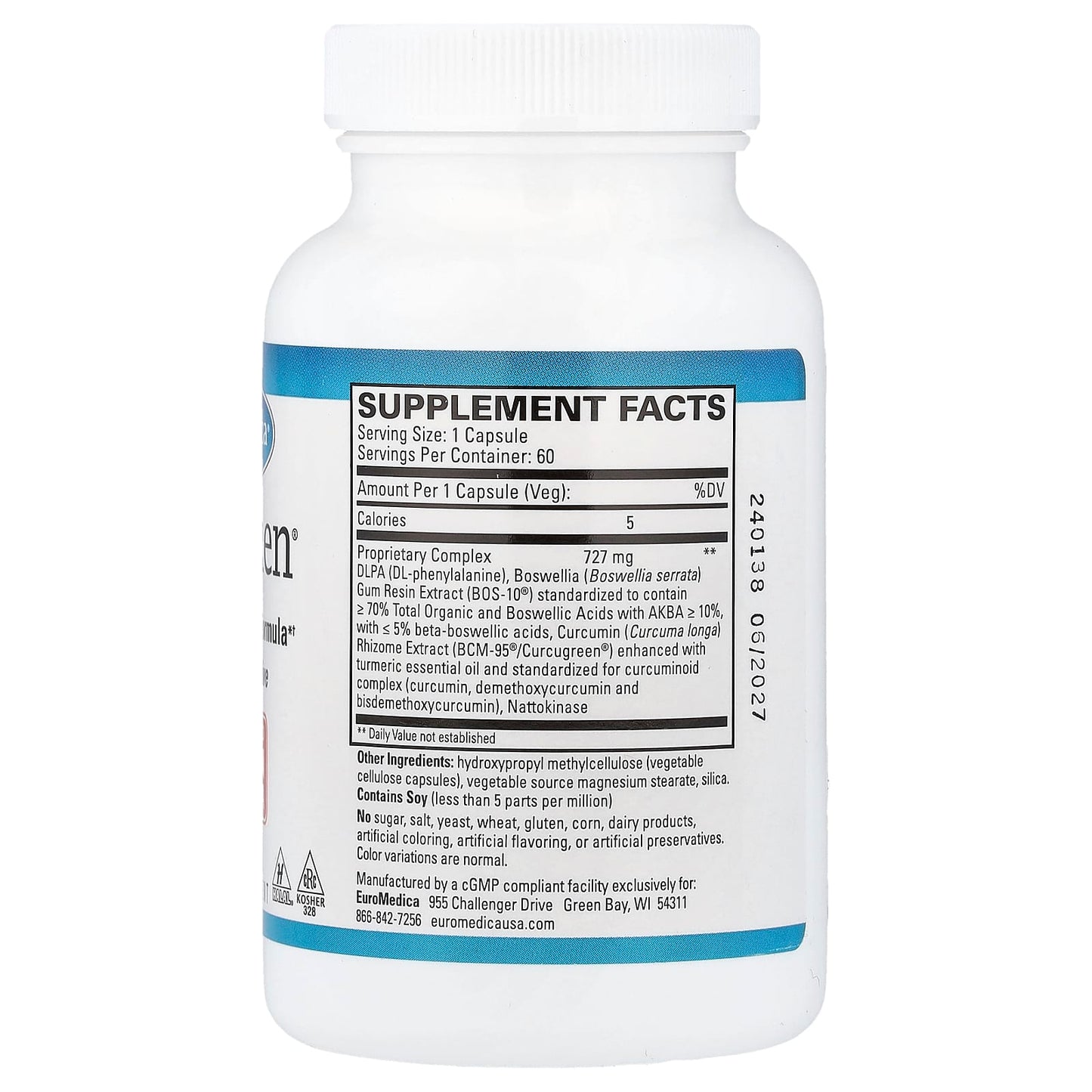 EuroMedica, Curaphen®, 60 Vegetarian Capsules UPC 367703602604 | HiLife Vitamins