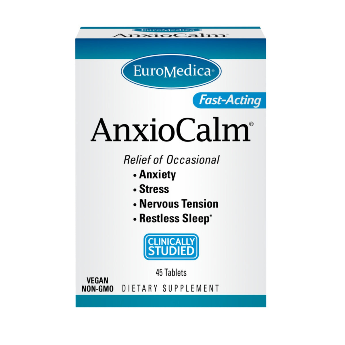 EuroMedica, AnxioCalm®, 45 Tablets UPC 367703910044 | Hilife Vitamins
