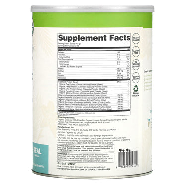FOUR SIGMA FOODS, INC., Plant-Based Protein w/ Superfoods Sweet Vanilla Can, 21.16 Oz UPC 816897022342 | HiLife Vitamins