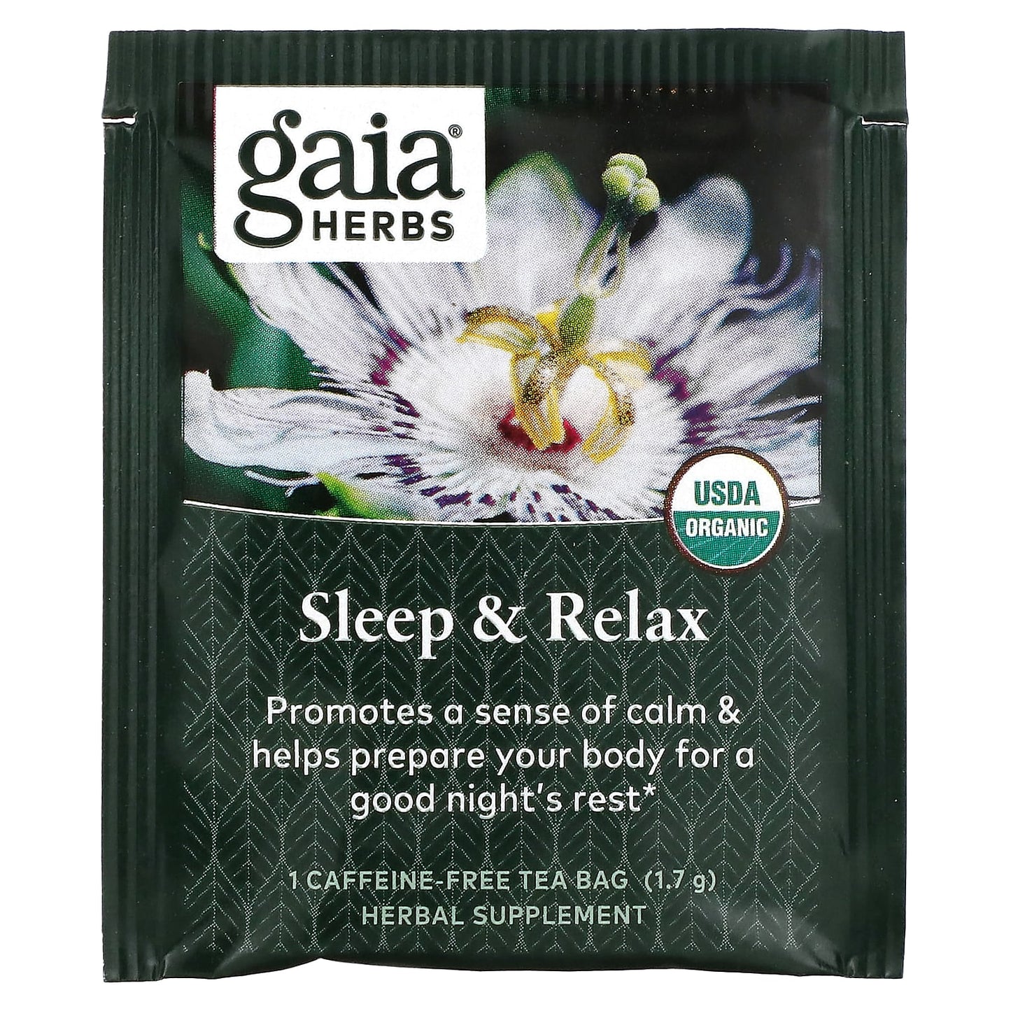 Gaia Herbs, Sleep & Relax Tea, 16 Tea Bags UPC 751063145305 | HiLife Vitamins