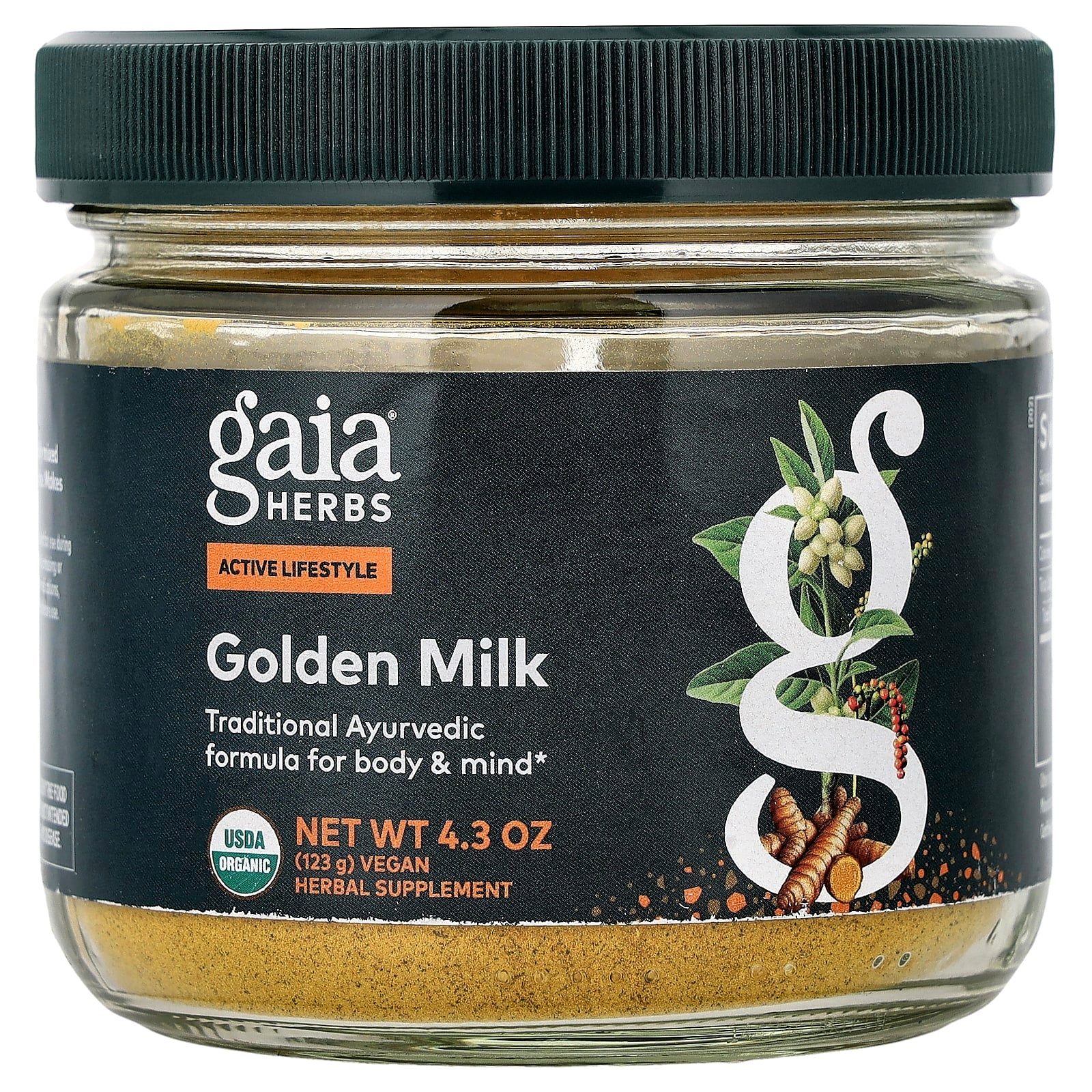 Gaia Herbs, Golden Milk, 4.3 oz (123 g) UPC 751063149273 | Hilife Vitamins
