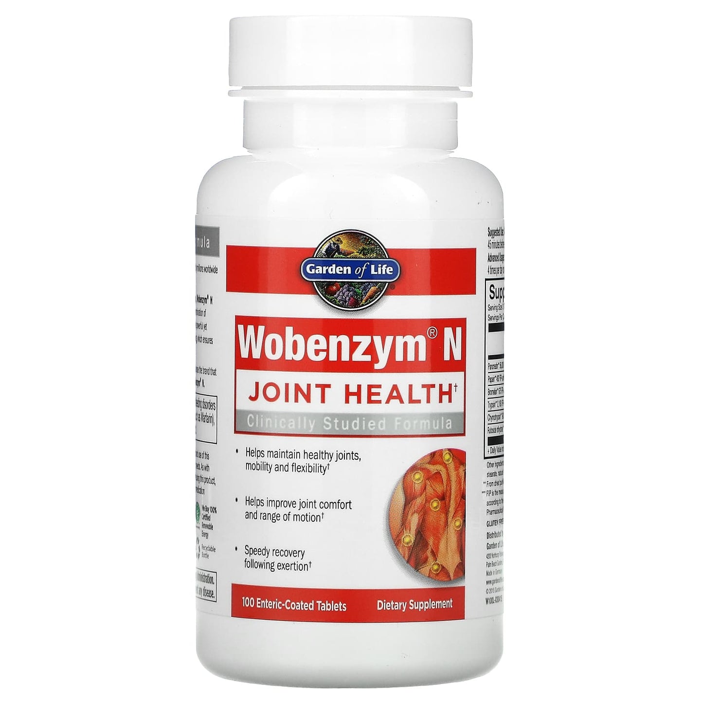 Garden of Life, Wobenzym N, 100 Tablets UPC 310539029305 | HiLife Vitamins