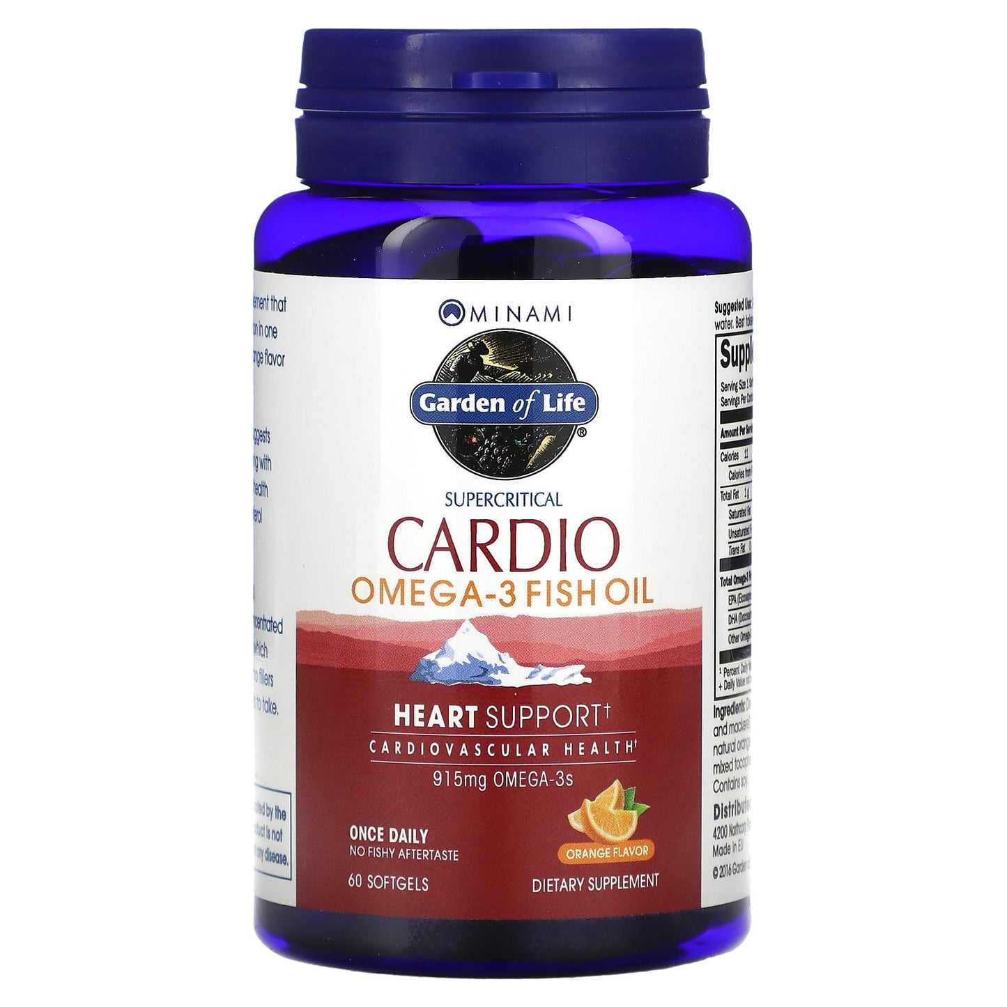 Garden of Life, Minami Cardio Orange, 60 Softgels UPC 5425018610860 | HiLife Vitamins