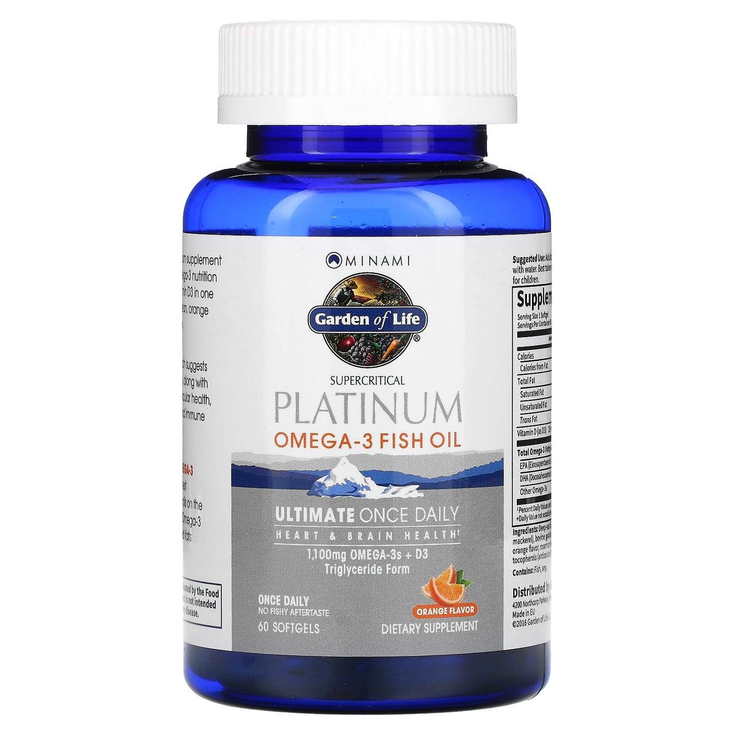 Garden of Life, Minami Platinum Orange, 60 Softgels UPC 5425018611812 | HiLife Vitamins