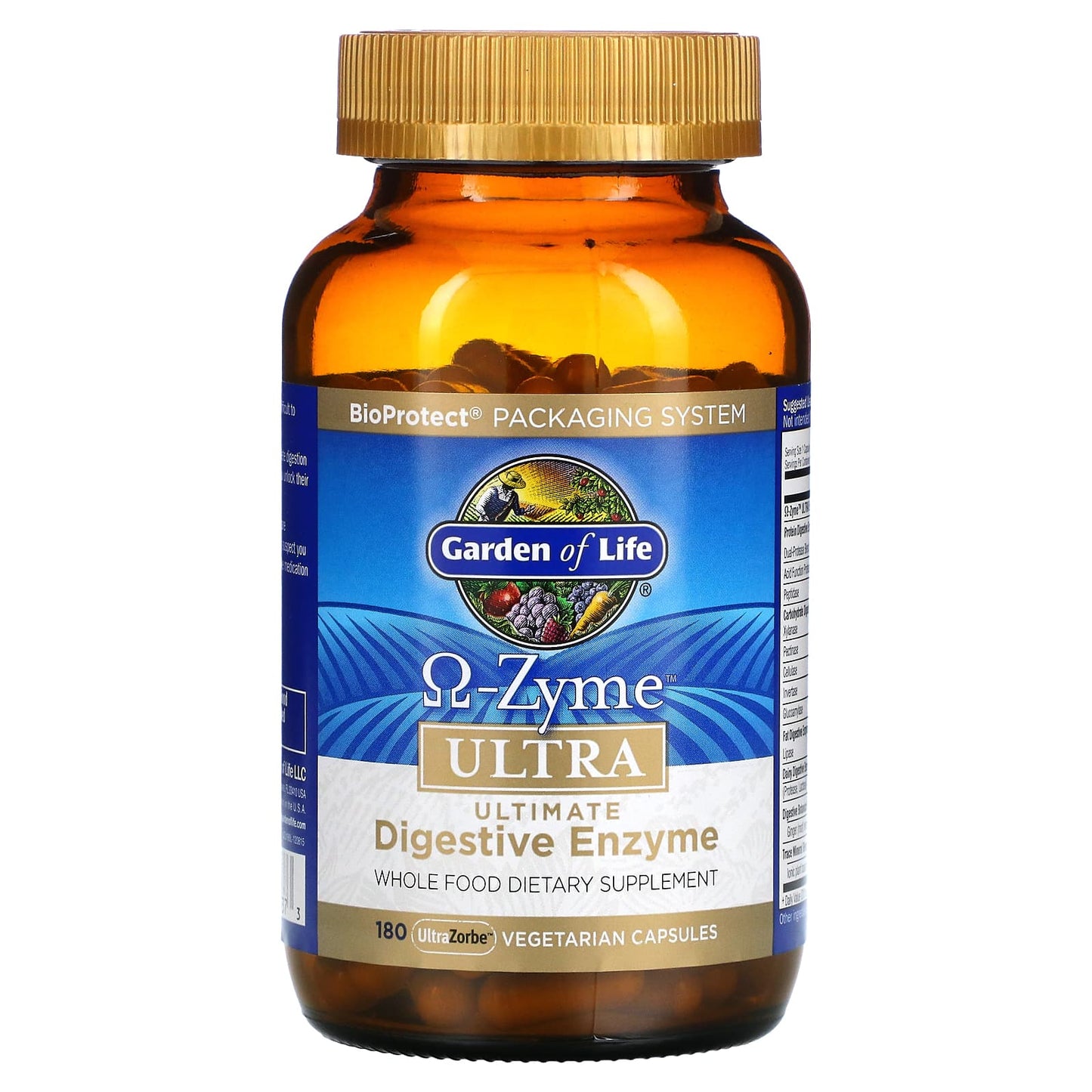 Garden of Life, Ω-Zyme Ultra, 180 Vegetarian Capsules UPC 658010113373 | HiLife Vitamins