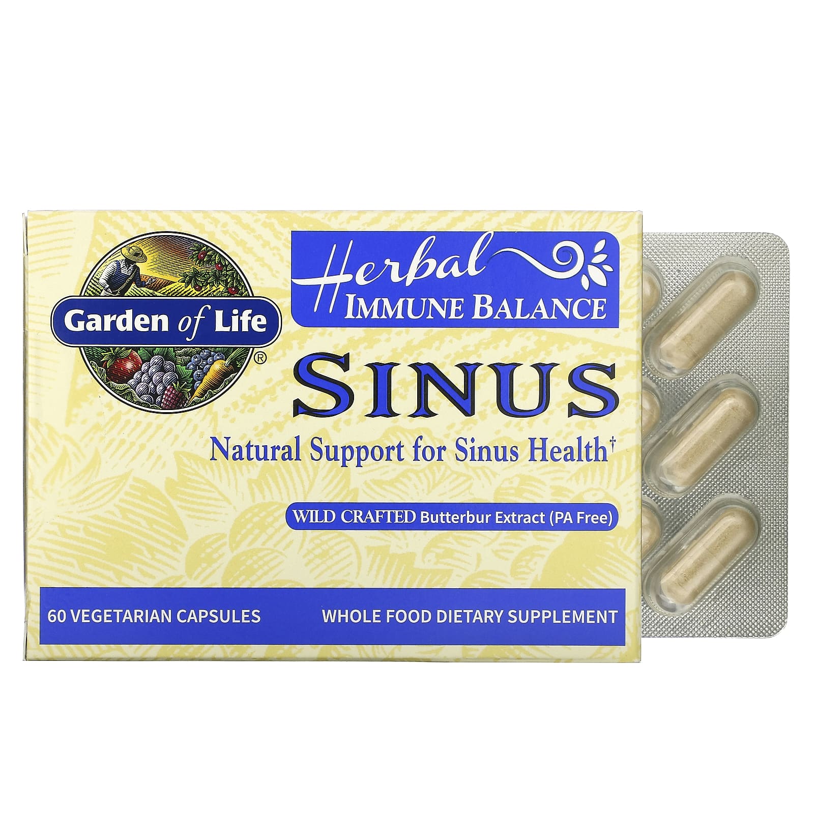 Garden of Life, Immune Balance Sinus, 60 Capsules UPC 658010115858 | HiLife Vitamins