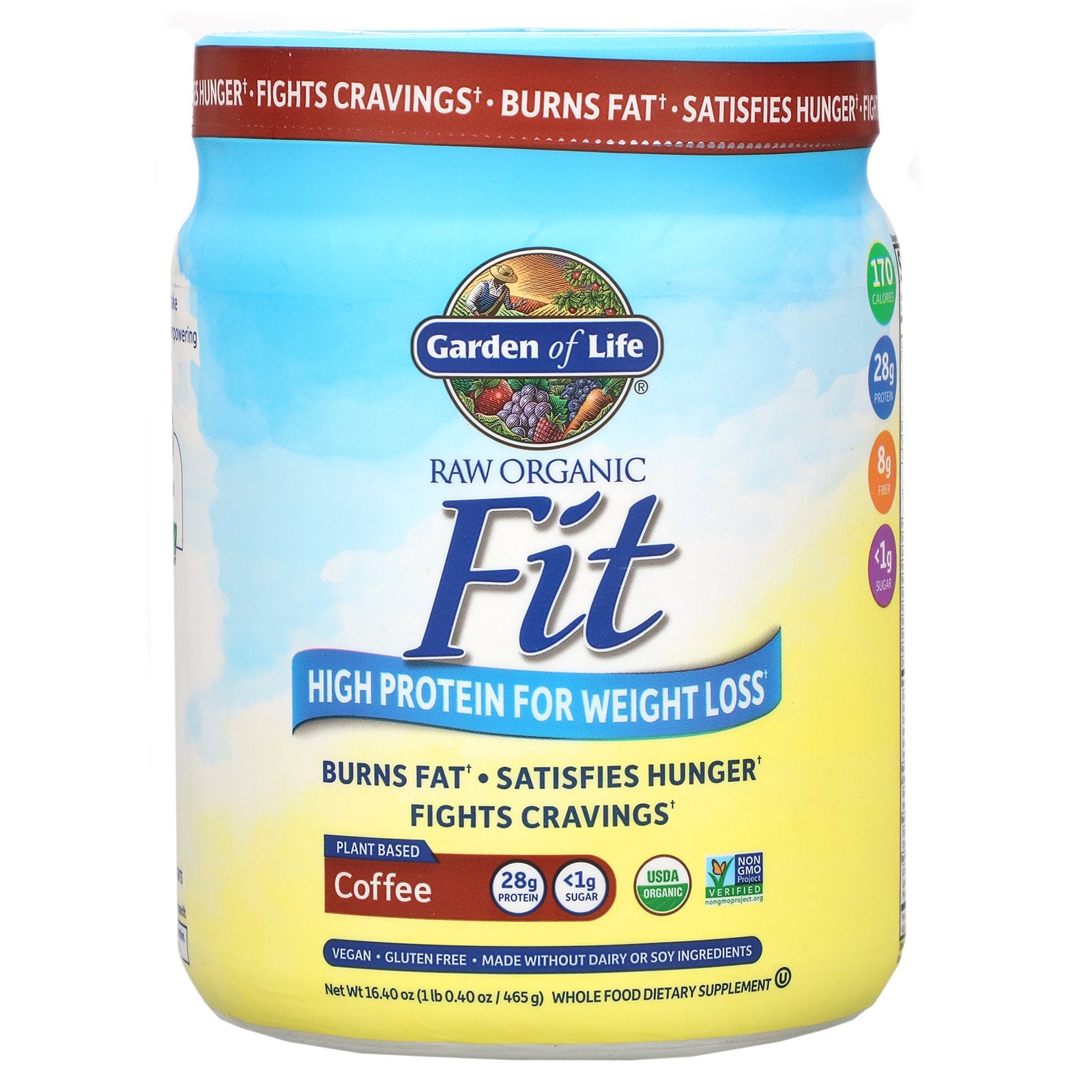 Garden of Life, RAW Fit Coffee Powder, 16.4 oz UPC 658010117548 | HiLife Vitamins
