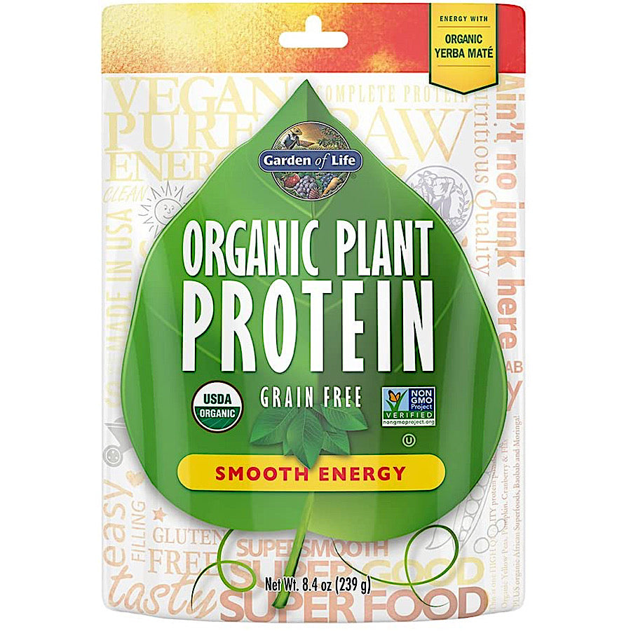 Garden of Life, Organic Plant Protein Smooth Energy, 8.4 Oz UPC 658010118064 | HiLife Vitamins