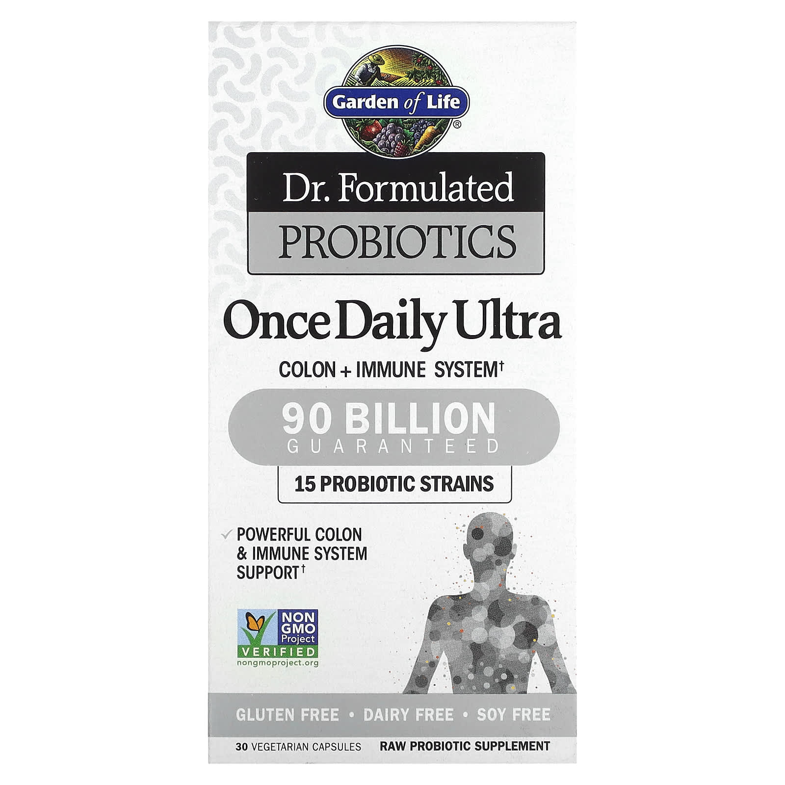 Garden of Life, Dr. Formulated Probiotics Once Daily Ultra, 30 Vegetarian Capsules UPC 658010118453 | HiLife Vitamins