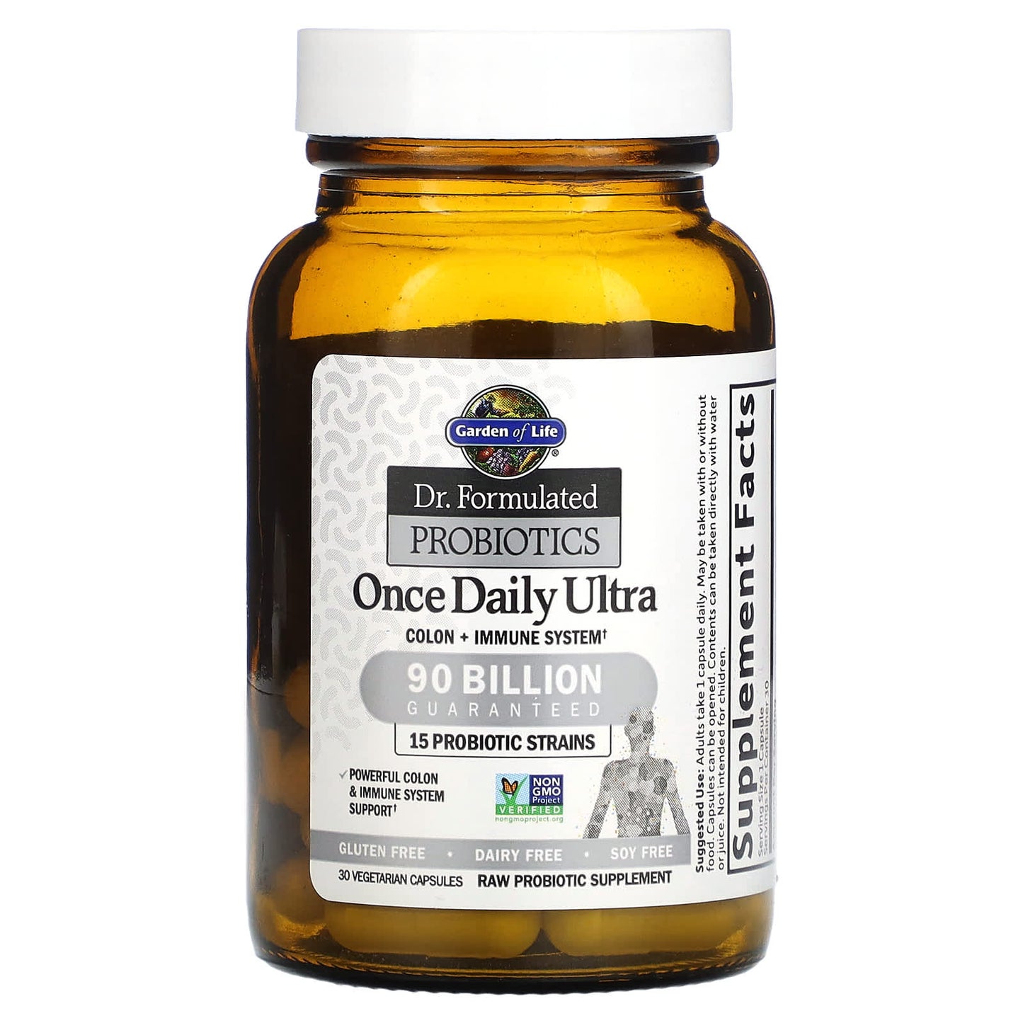 Garden of Life, Dr. Formulated Probiotics Once Daily Ultra, 30 Vegetarian Capsules UPC 658010118453 | HiLife Vitamins
