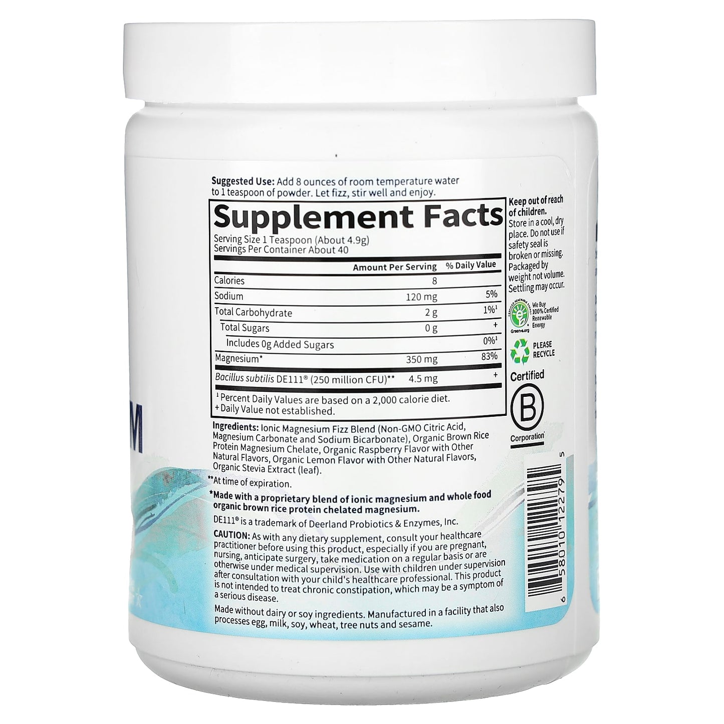 Garden of Life, Dr. Formulated Magnesium Raspberry Lemon, 7 Oz UPC 658010122795 | HiLife Vitamins