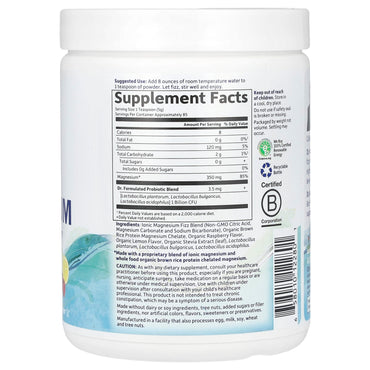 Garden of Life, Dr. Formulated Magnesium Raspberry Lemon, 14.9 Oz UPC 658010122801 | HiLife Vitamins