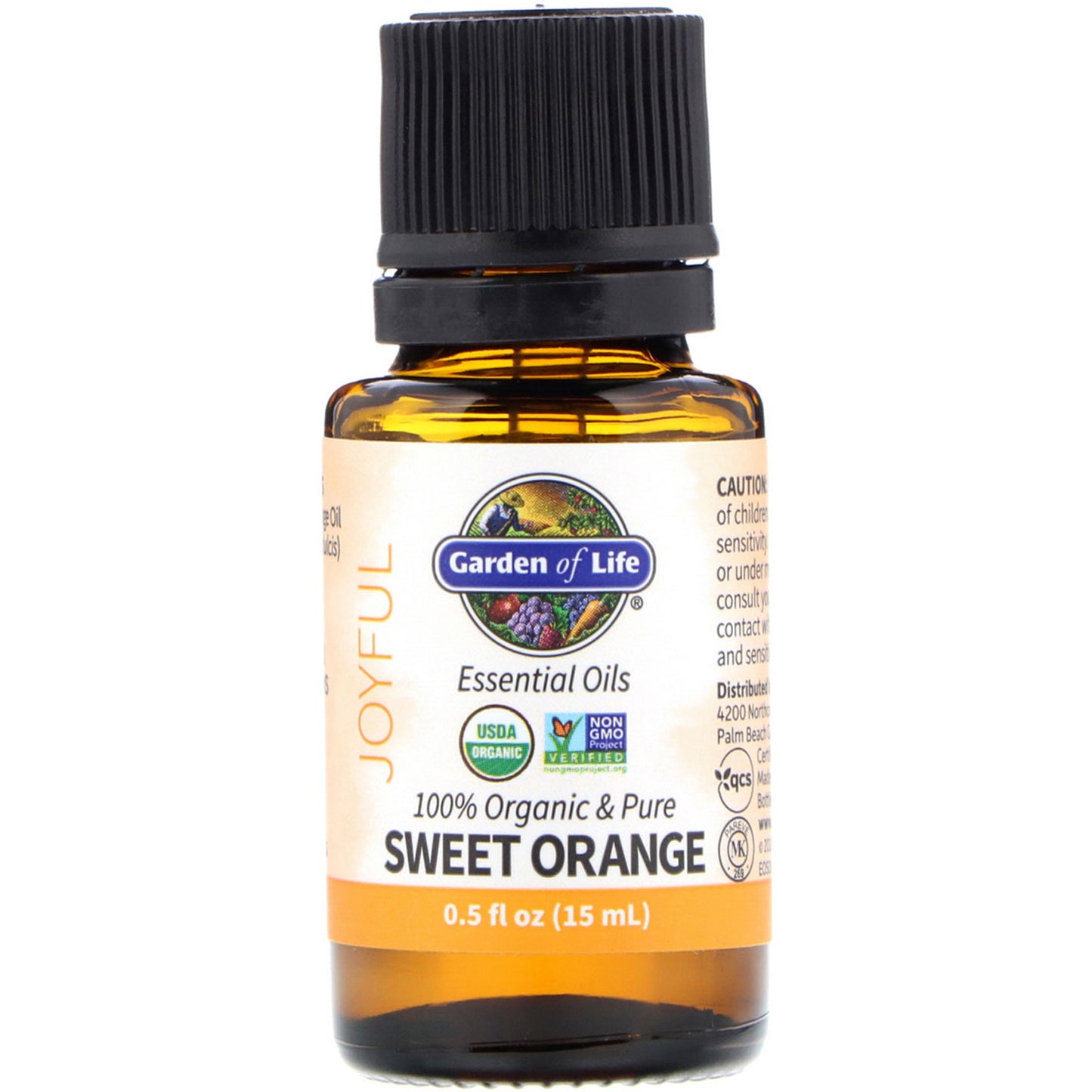 Garden of Life, Organic Essential Oil - Orange, .5 Oz UPC 658010123037 | HiLife Vitamins