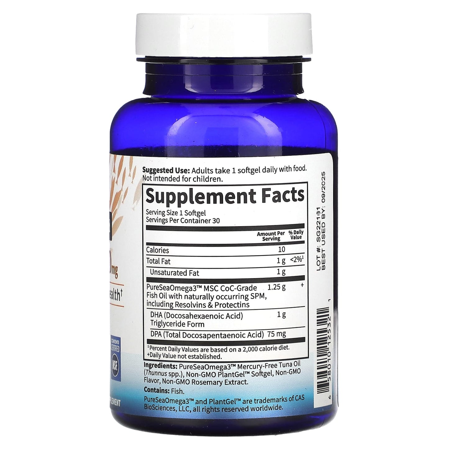 Garden of Life, Dr. Formulated DHA 1000 mg, 30 Softgels UPC 658010125321 | HiLife Vitamins