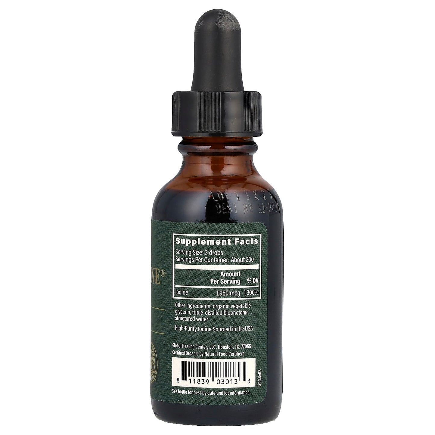 Global Healing, Detoxadine, Nascent Iodine, 1 fl oz (29.6 ml) (1,950 mcg per Serving) UPC 811839030133 | HiLife Vitamins