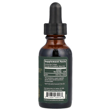 Global Healing, Detoxadine, Nascent Iodine, 1 fl oz (29.6 ml) (1,950 mcg per Serving) UPC 811839030133 | HiLife Vitamins