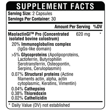 Healthgevity, Colostrum-GI Bio-Biotic™, 60 Capsules UPC 702571009474 | Hilife Vitamins