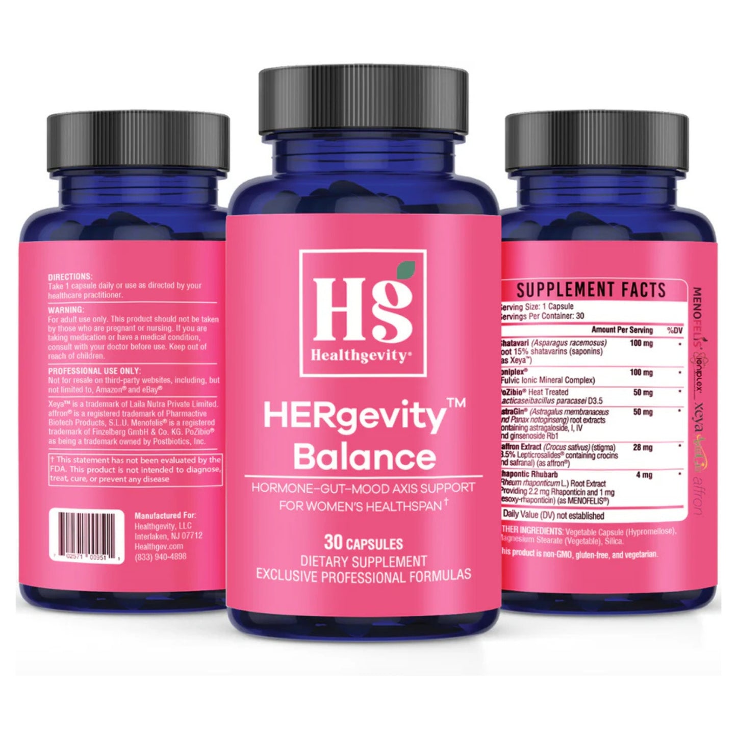 Healthgevity, Hergevity™ Balance, 30 Capsules UPC 702571009511 | HiLife Vitamins