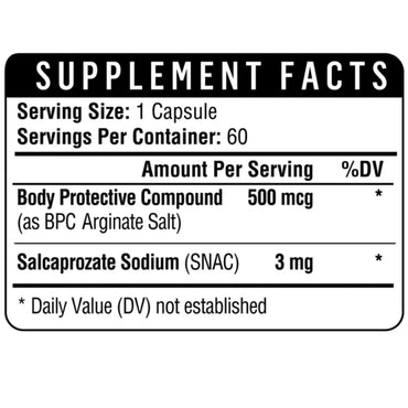 Healthgevity, BPC, 60 Capsules UPC 792105240220 | HiLife Vitamins