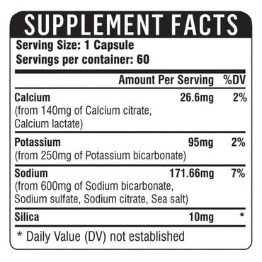 Healthgevity, Alkaline Complex, 60 Capsules UPC 792105240329 | Hilife Vitamins