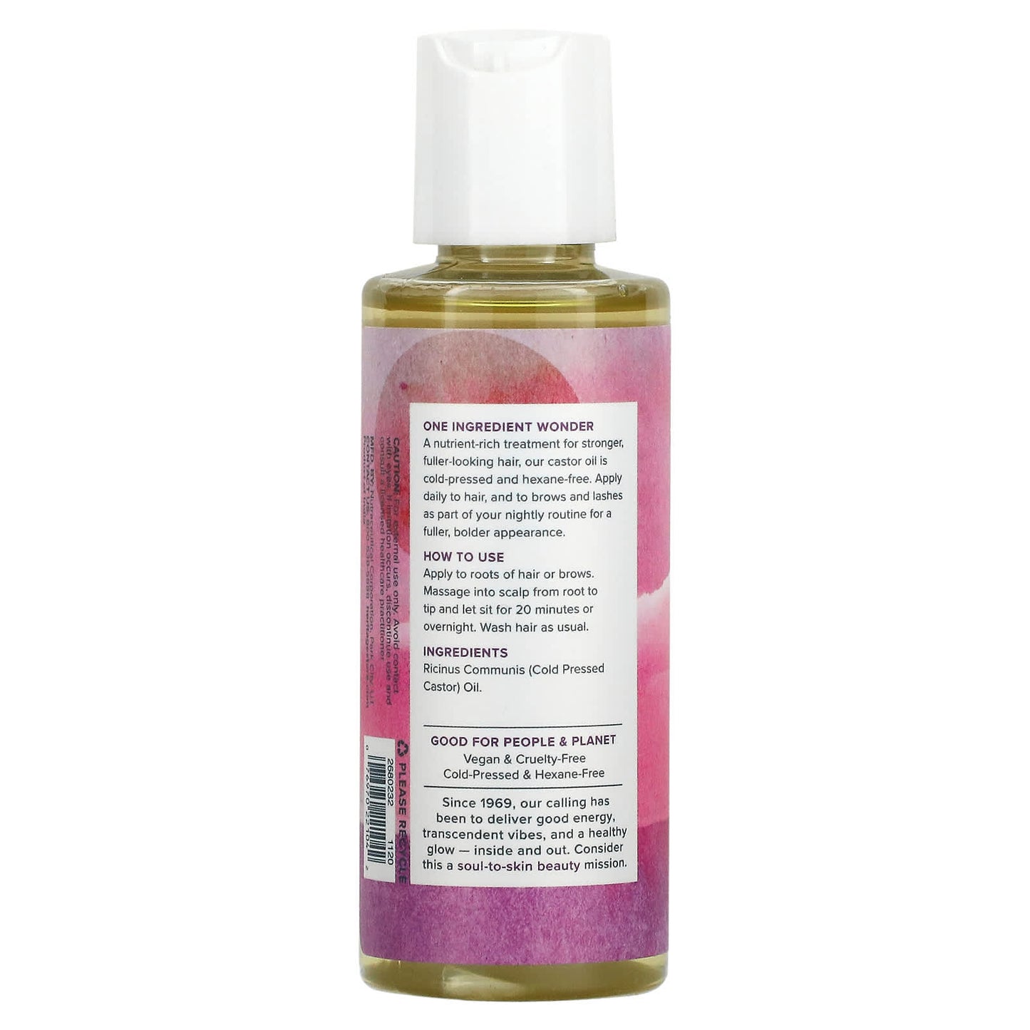 Heritage, Castor Oil Cold Pressed, 4 Oz Oil UPC 076970221042 | HiLife Vitamins