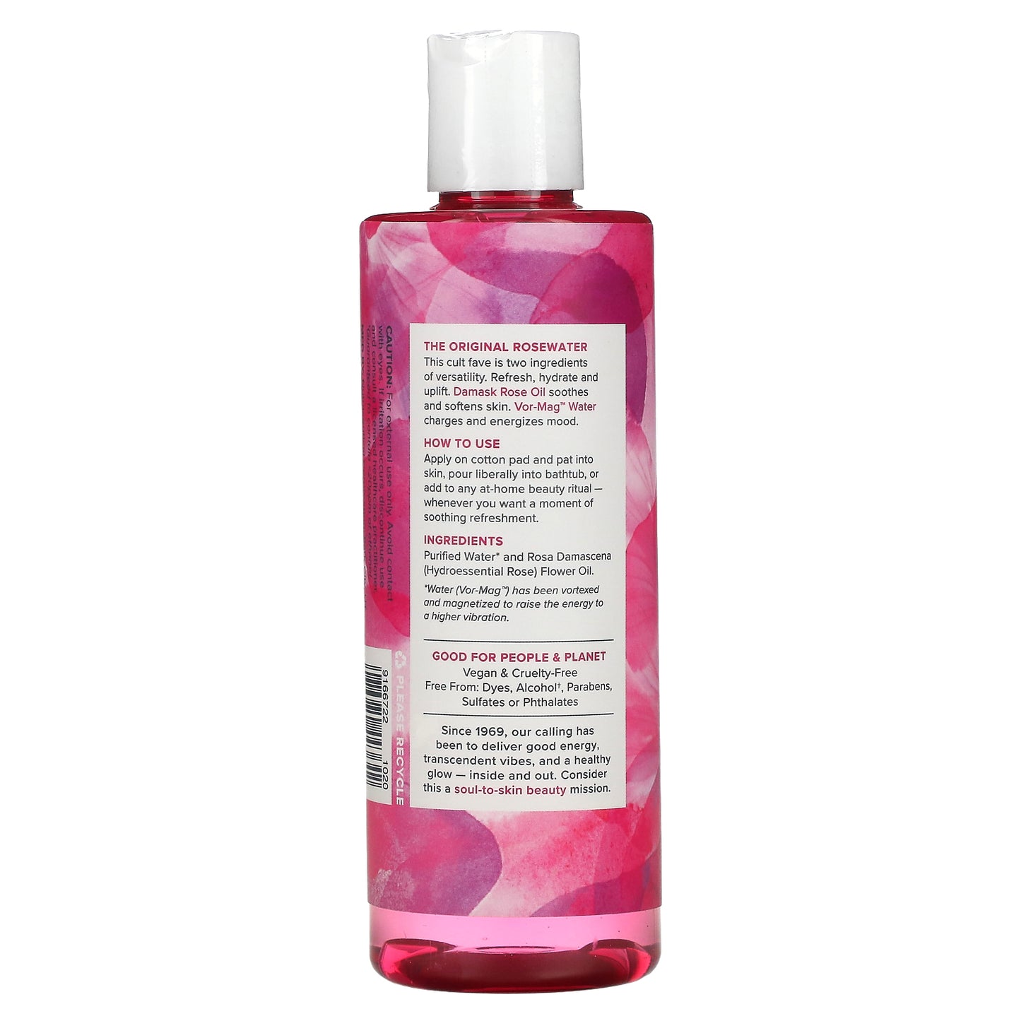 Heritage, Rosewater, Refreshing Facial Spray, 8 Oz Liquid UPC 076970443642 | HiLife Vitamins