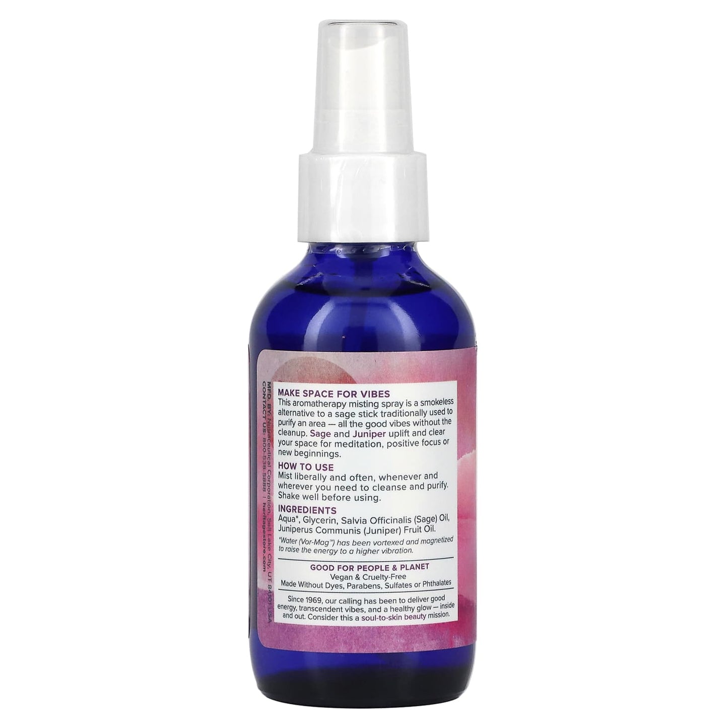 Heritage, Aura Smudge Juniper Sage Spray, 4 Oz UPC 076970632503 | HiLife Vitamins