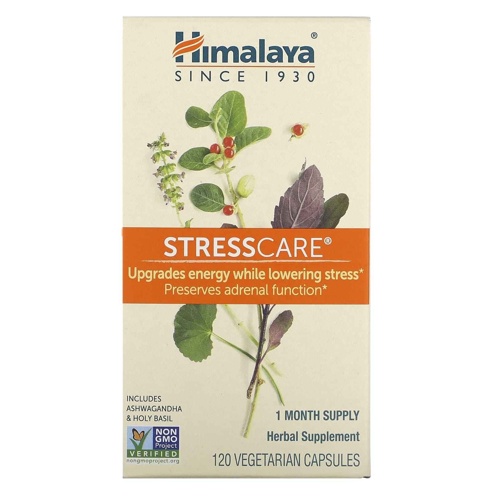 Himalaya, StressCare®, 120 Vegetarian Capsules UPC 605069003018 | HiLife Vitamins
