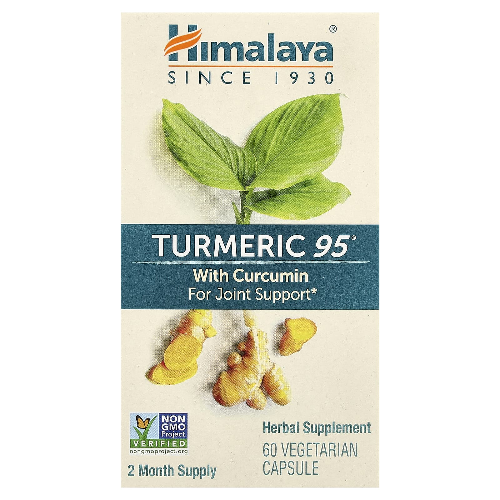 Himalaya, Turmeric 95® with Curcumin, 60 Vegetarian Capsules UPC 605069425018 | HiLife Vitamins