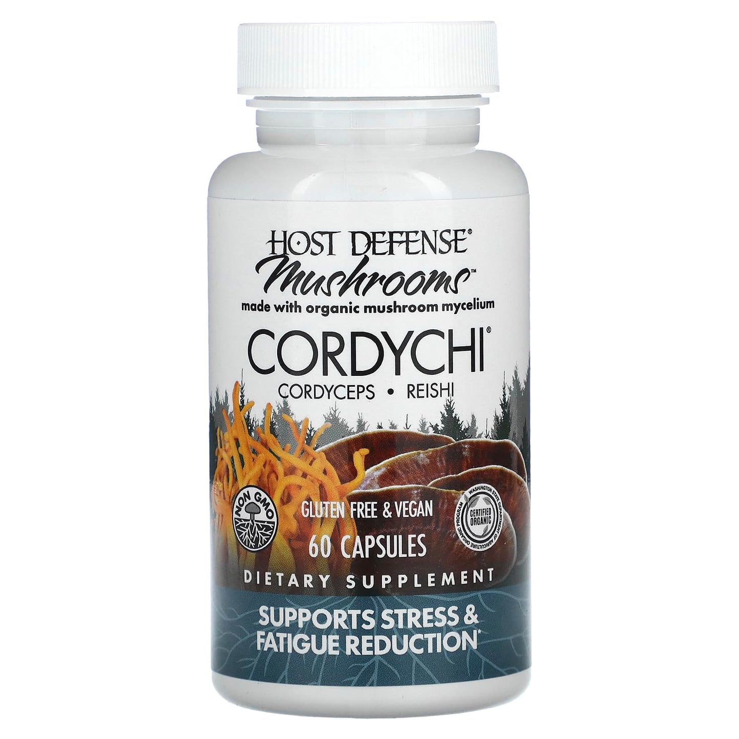 Host Defense, CORDYCHI, 60 Capsules UPC 633422037424 | HiLife Vitamins