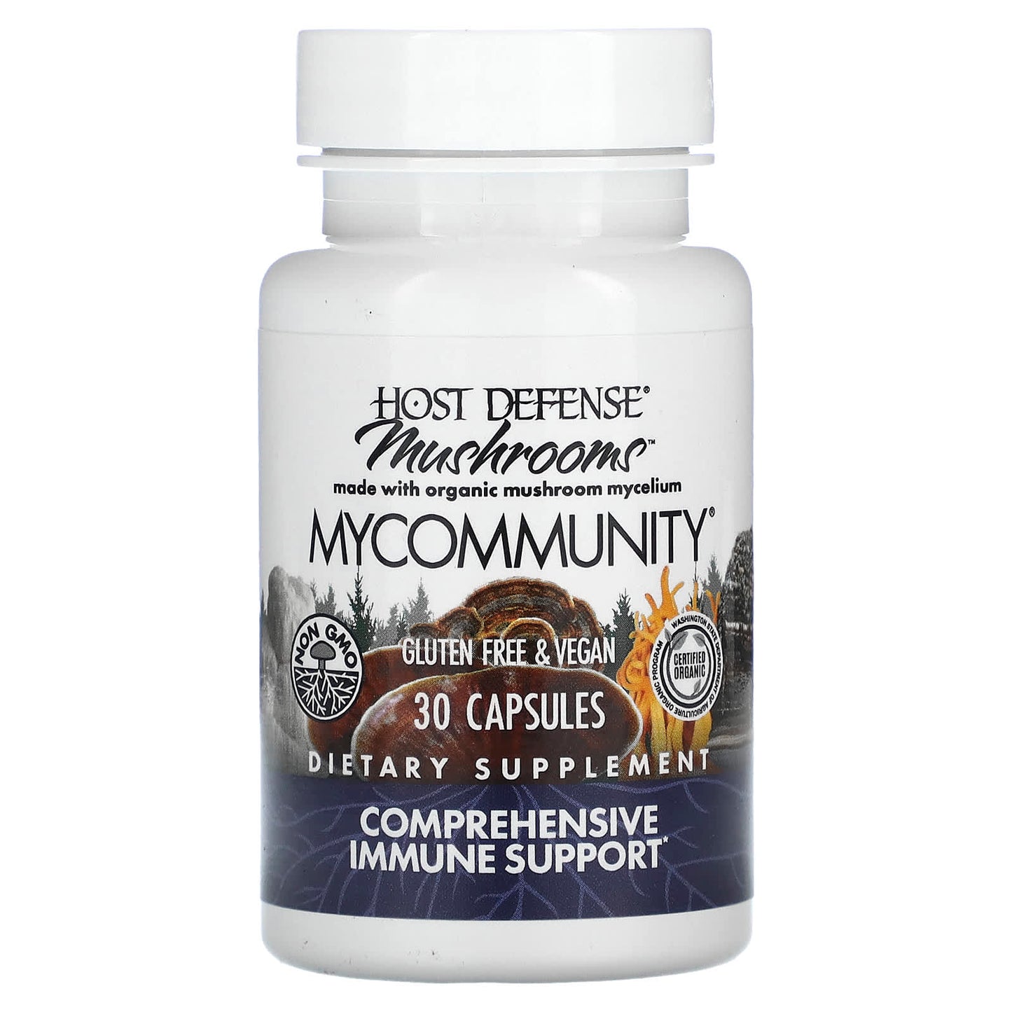 Host Defense, Comprehensive Immune Defense, 30 Capsules UPC 633422038117 | HiLife Vitamins