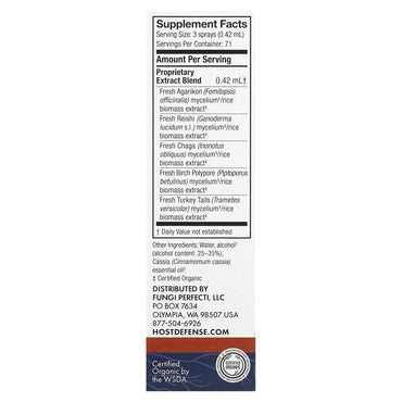 Host Defense, Myco shield spray immune support cinnamon, 1 Oz spray UPC 633422057811 | HiLife Vitamins