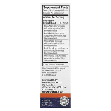 Host Defense, myco shield immune support citrus spray, 1 Oz UPC 633422165073 | HiLife Vitamins