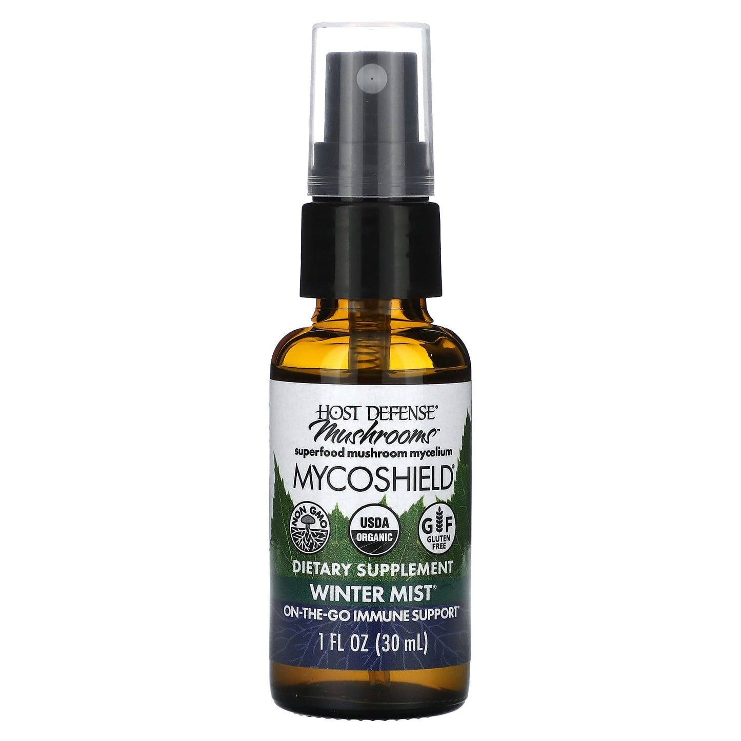 Host Defense, myco Shield immune support winter mist, 1 Oz UPC 633422261621 | HiLife Vitamins