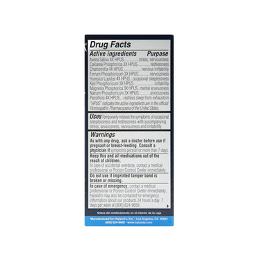 Hylands, Calms Forte, Sleep Aid, 100 Tablets UPC 354973325722 | HiLife Vitamins