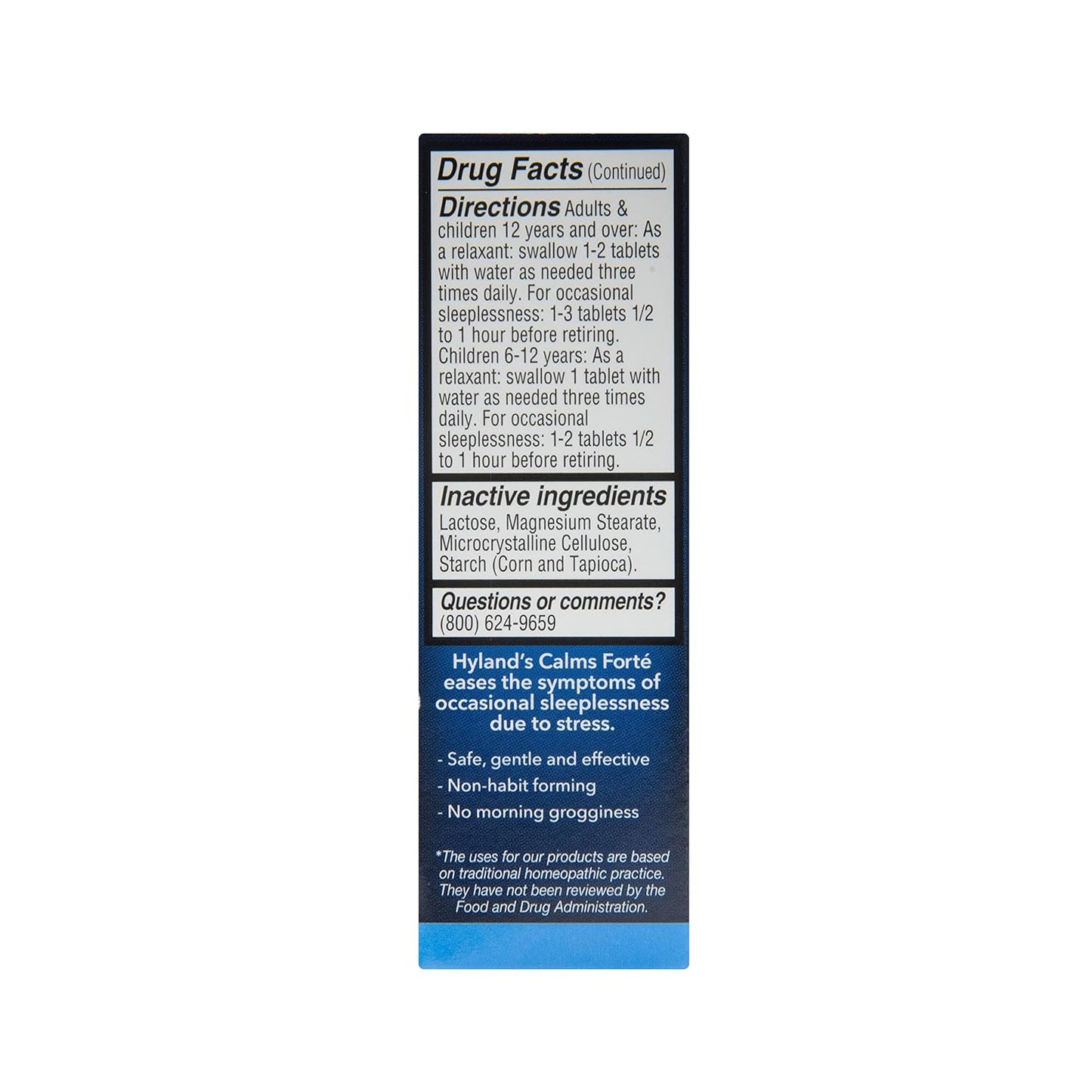 Hylands, Calms Forte, Sleep Aid, 100 Tablets UPC 354973325722 | HiLife Vitamins