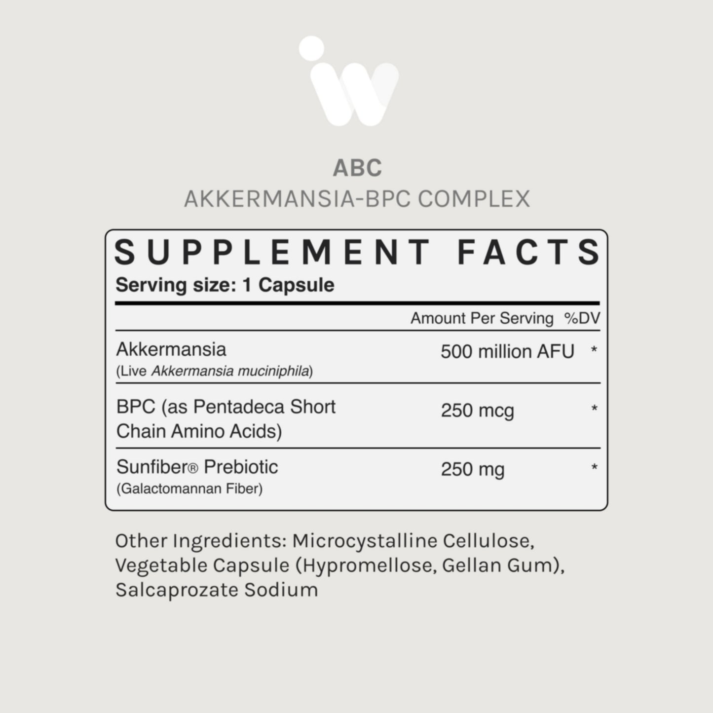 Infiniwell, Akkermansia-BPC 157-Complex, 60 Capsules UPC 608870601206 | HiLife Vitamins