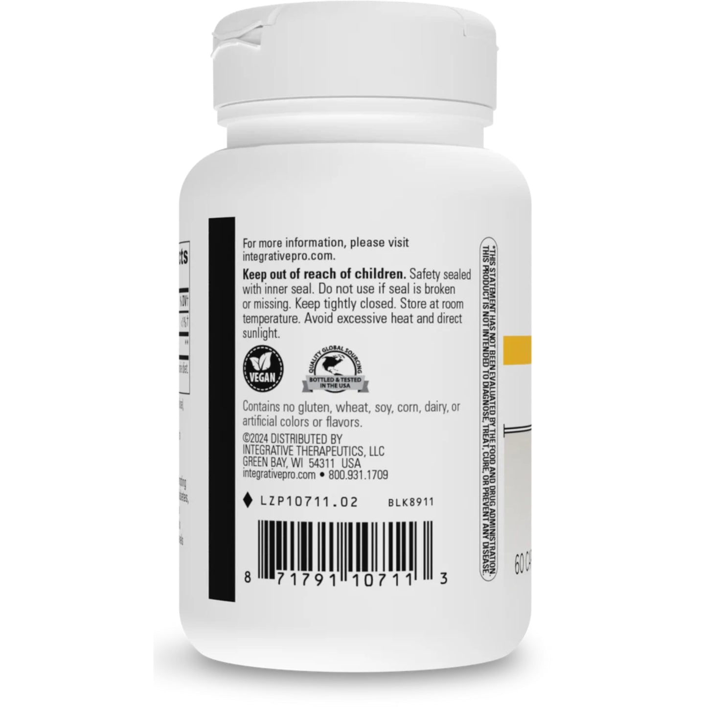 Integrative Therapeutics, Berberine, 60 Capsules UPC 871791107113 | HiLife Vitamins