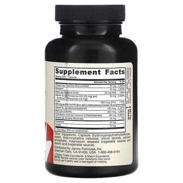 Jarrow Formulas, B-Right, 100 Veggie Caps UPC 790011010067 | HiLife Vitamins