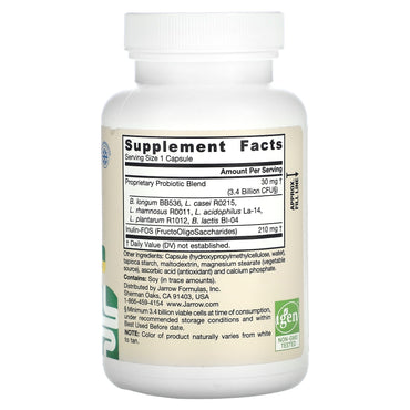 Jarrow Formulas, Jarro-Dophilus Plus FOS, 3.4 Billion CF, 200 Capsules UPC 790011030126 | HiLife Vitamins